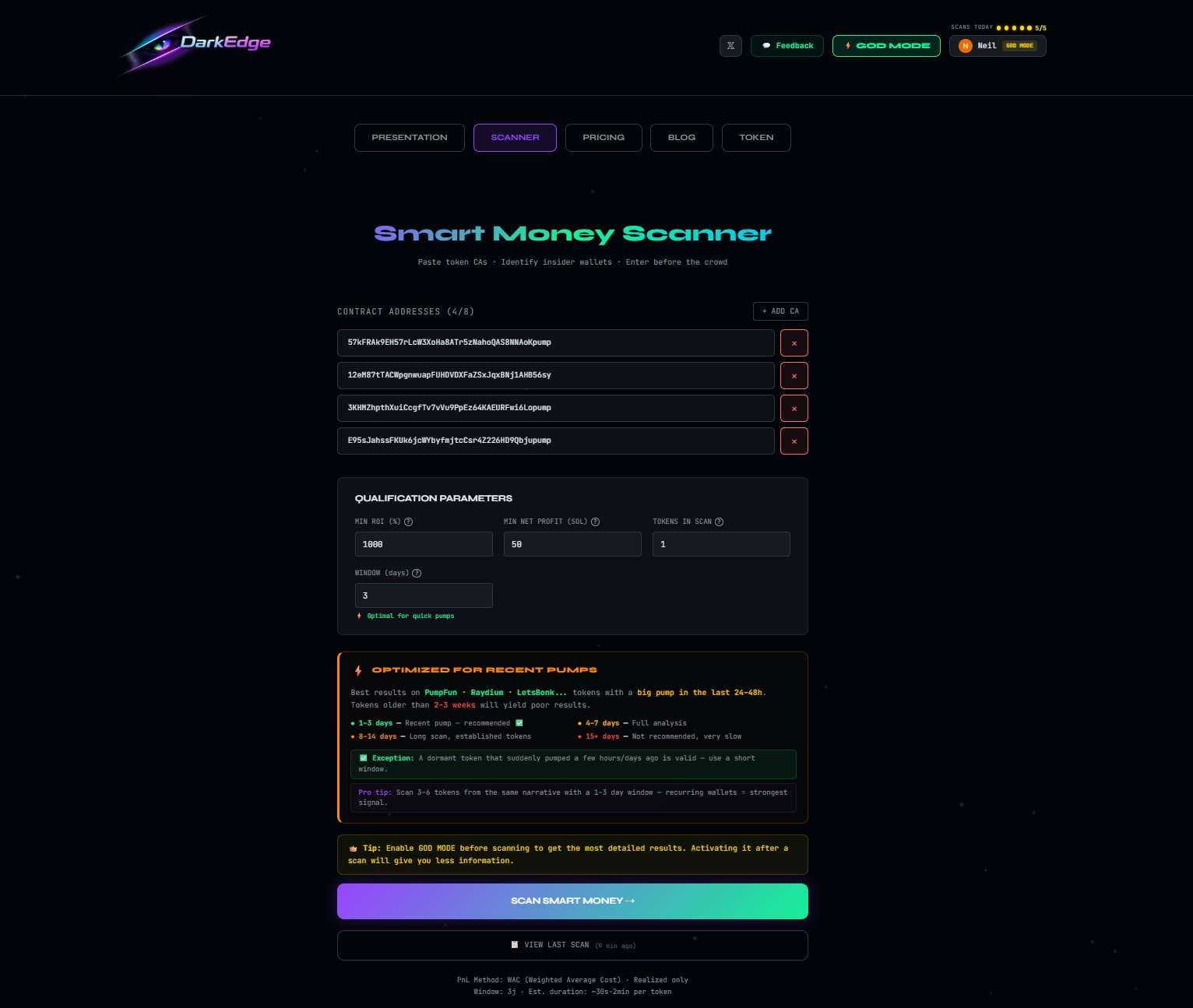 DarkEdge Standard Scanner